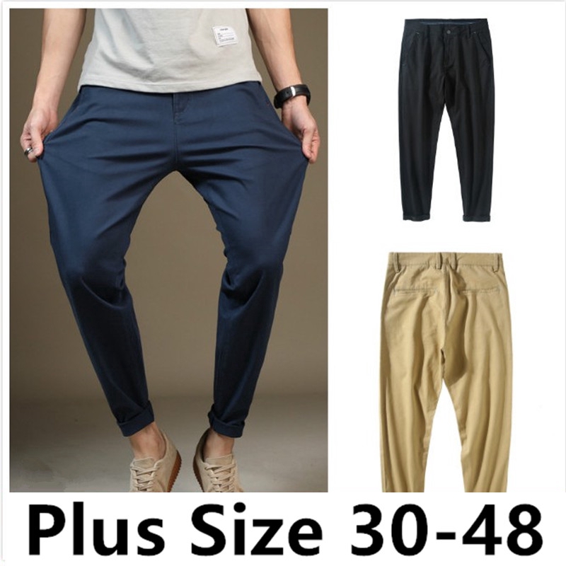 Plus Size 3046 Men Long Chinos Pants Casual Fashion Korean Style