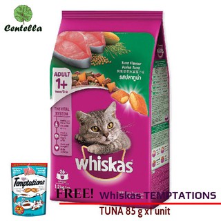 Whiskas cat food Unit. 1.2 Kg. Free Whiskas TEMPTATIONS TUNA 85 g x1 unit