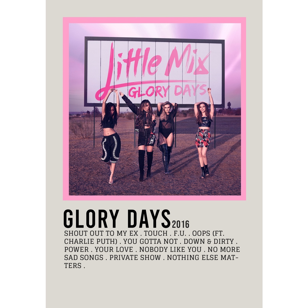 ปกโปสเตอร์ Glory Days โดย Little Mix สําหรับห้อง/บาร์เบอร์ยิม