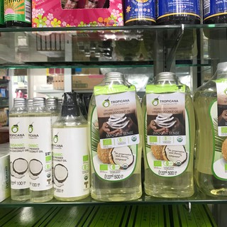 Tropicana น้ำมันมะพร้าวสกัดเย็นออร์แกนิก 100ml /250ml Organic Cold Pressed Virgin Coconut Oil