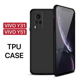 เคสโทรศัพท์ต้านเชื้อแบคทีเรีย Case For Vivo Y31/Y51 2021 เเบบนิ่มทั้งตัว tpuสีดํา ซิลิโคน ส่งจากกรุงเทพ