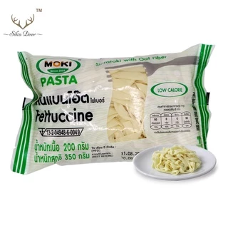 MOKI เส้นแบนโอ๊ตไฟเบอร์ผสมบุก 200กรัม (FK0173-1) เส้นบุก คีโต เจ คลีน ก๋วยเตี๋ยว keto Oat Fiber Fettuccine with Konjac