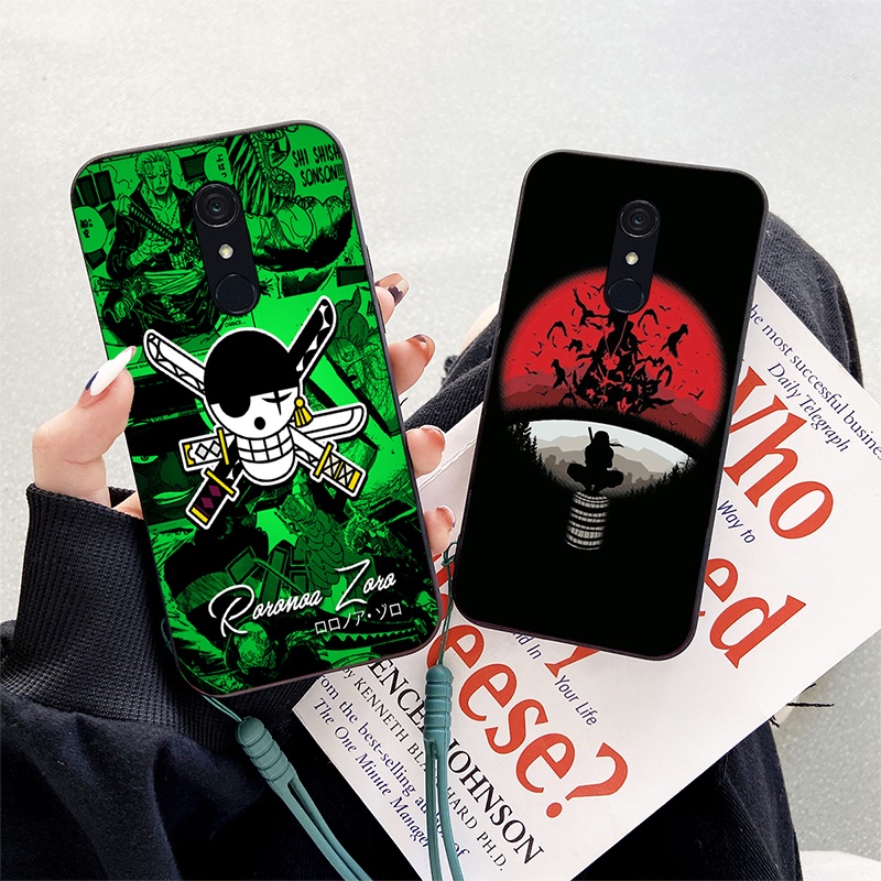 LG G7 Fit Q9 G7Fit Naruto One Piece Pikachu Goku โทรศัพท์มือถือฝาครอบกรณีเชือกเส้นเล็กเคสโทรศัพท์