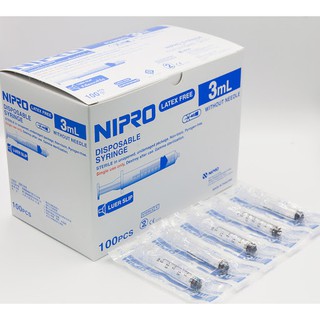 ไซริงค์พลาสติก,กระบอกฉีดยา SYRINGE NIPRO ขนาด 3 ml บรรจุ 100 ชิ้น