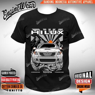 Hilux เสื้อยืดลําลอง แขนสั้น พิมพ์ลายรถยนต์ 4WD toyota hilux hlx