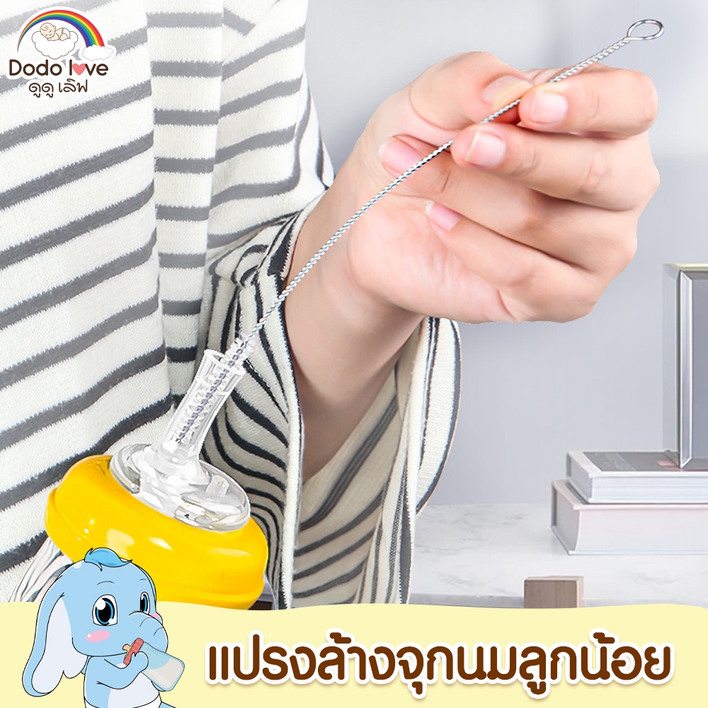 ซื้อ DODOLOVE แปรงล้างหลอดดูดน้ำ แปรงหัวเล็ก ที่ล้างหลอด