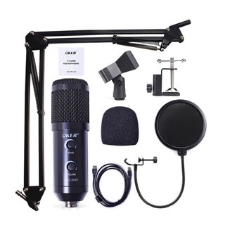 OKER MIC-2020 Microphone Condensor USB ไมโครโฟนคอนเด็นเซอร์จุดเด่น- เสียงใสคมชัด