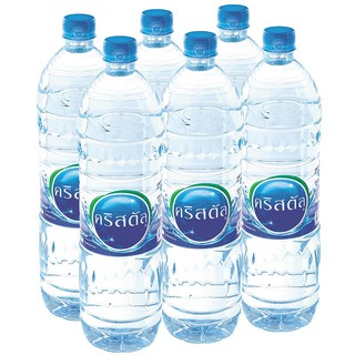 คริสตัล น้ำดื่ม ขนาด 1500ml ยกแพ็ค 6ขวด CRYSTAL DRINKING WATER 1.5L