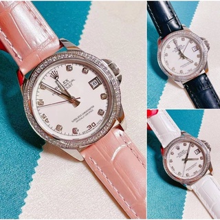 **พร้อมส่ง** นาฬิกา ROLEX สายหนัง