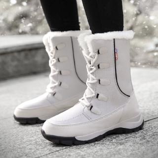 ผู้หญิงรองเท้าฤดูหนาวรองเท้าหิมะกันน้ำรองเท้าสูงลื่นอบอุ่นรองเท้าผู้หญิง Ayugugu snow boots 35-41 42