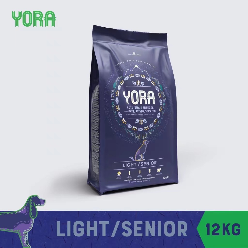 YORA Light/Senior 12 kg โยรา ไลท์/ซีเนียร์ 12 กก. สำหรับสุนัขสูงอายุ หรือ ลดน้ำหนัก อาหารสุนัขครบโภช