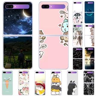 เคสโทรศัพท์มือถือ PC แข็ง ฝาพับ ลายการ์ตูนสัตว์ สําหรับ Samsung Galaxy Z Flip 3 Z Flip 3