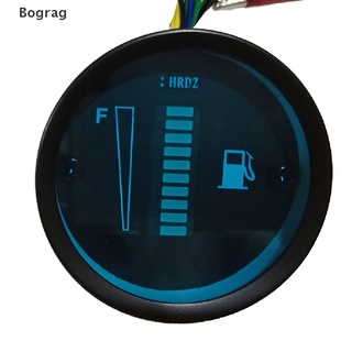 [Bogr] เครื่องวัดระดับน้ํามันเชื้อเพลิง 12V 24V 52 มม. จอแสดงผล LED 8 ดวง สําหรับรถยนต์ รถจักรยานยนต์