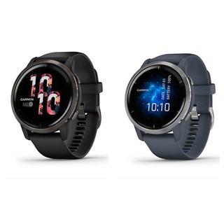 Garmin Venu 2 - Slate นาฬิกาข้อมือสแตนเลสพร้อมสายซิลิโคนสีดํา / แกรนิต