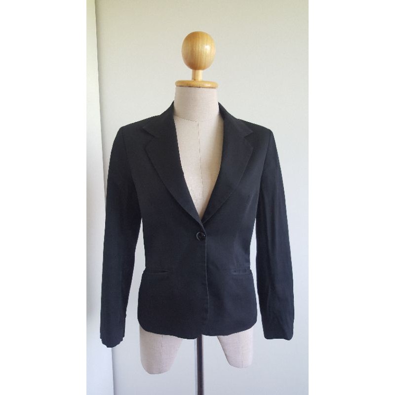 เสื้อแจ็คเก็ตสีดำ มือสอง INC size M ใส่สบาย 2nd hand black jacket for ladies