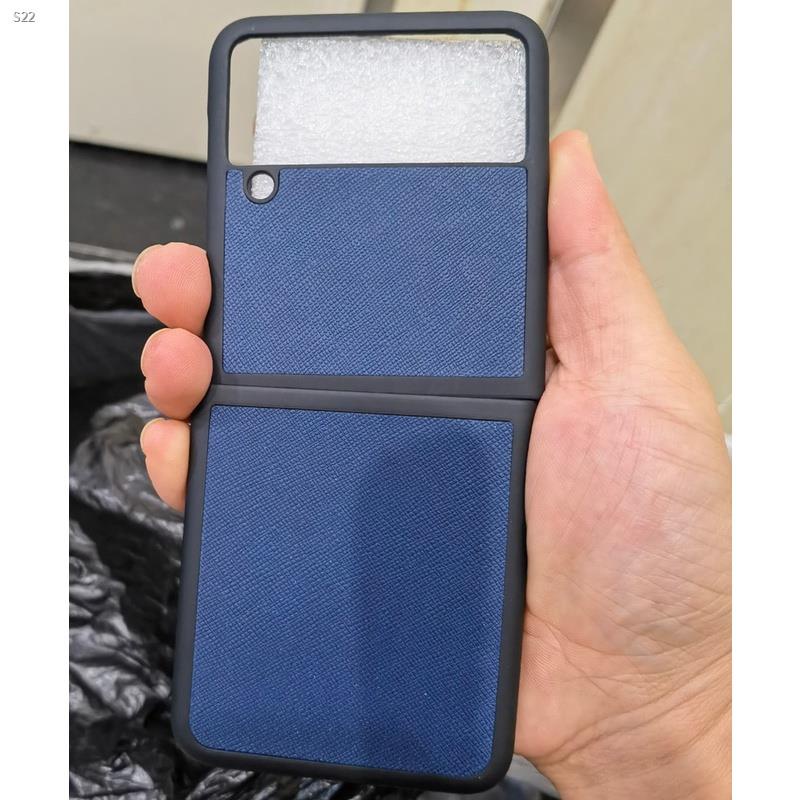 【Special offer】 Classic Pebbled Saffiano Leather Fold Case For Samsung Galaxy Z Flip 3 Flip3