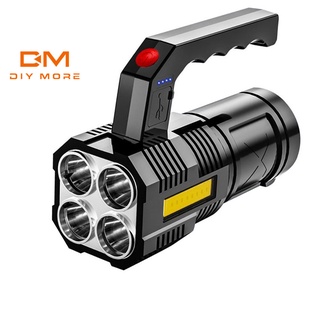 DIYMORE 50000LM LED COB มือถือสปอตไลท์ไฟฉาย USB ชาร์จไฟฉายไฟฉาย