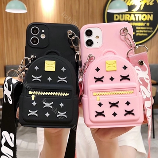 【Ready Stock】Casing Samsung Galaxy A21S A02S A12 A32 A42 A52 A72 A11 A21 A31 A41 A51 A71 5G case soft cover for Samsung A10E A20E M11 A01 M01 A2 Core Cartoon Schoolbag silicone TPU Wallet phone case