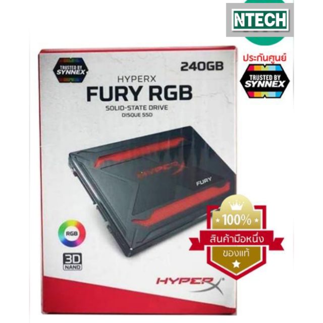 #Ssd​  240​ gb​  (RGB)​  ยี่ห้อ​ hyperx​ fury
