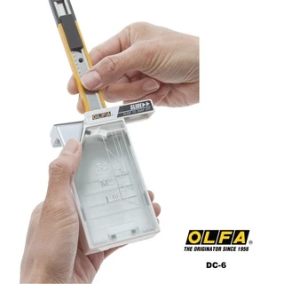OLFA กล่องหักใบมีดคัตเตอร์ DC-6 ใช้ได้กับใบมีดทุดขนาด มีที่เก็บใบมีดที่ใช้แล้ว