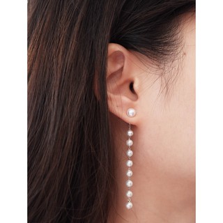 NEVER-N ต่างหูมุกแท้ / ต่างหูมุกน้ำจืดแท้ / freshwater pearl drop earrings / pearl dangle earrings03