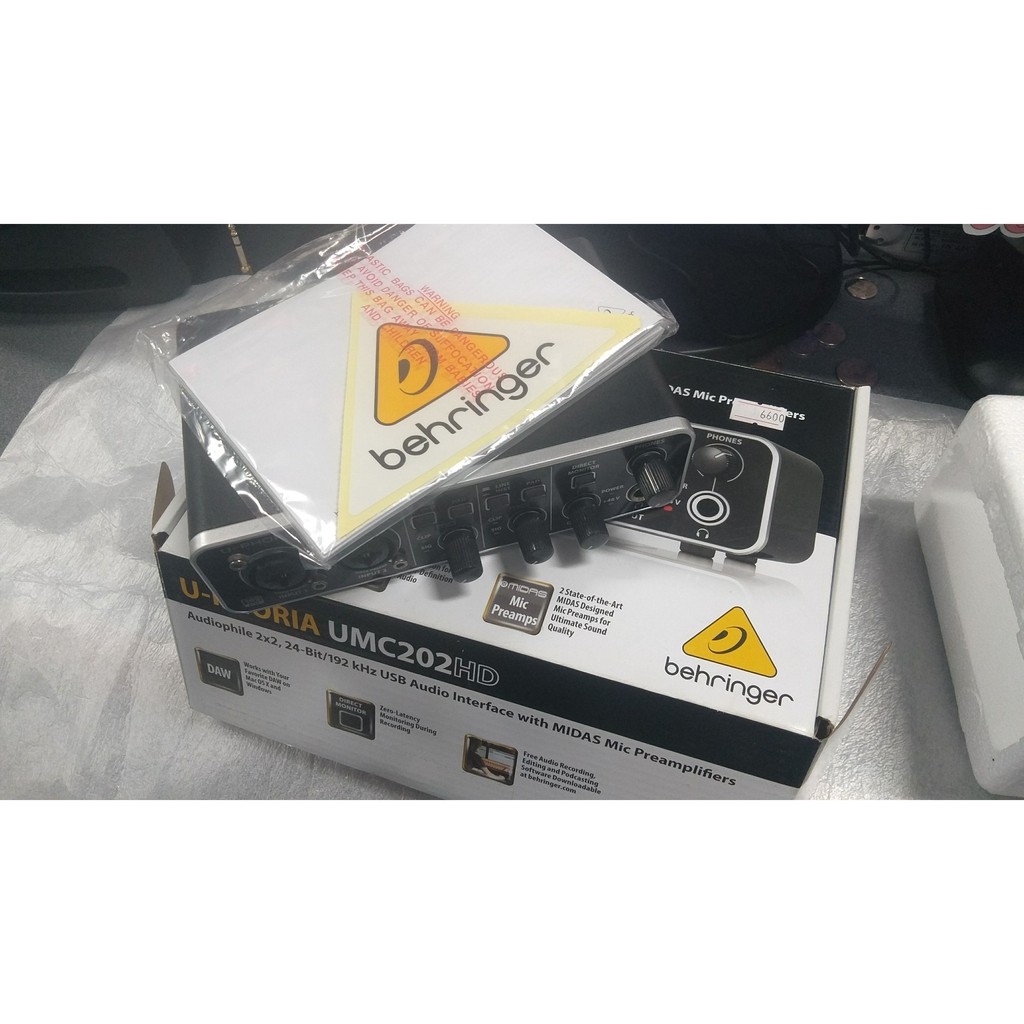 Audiointerface ยี่ห้อbehringer รุ่นumc202hd