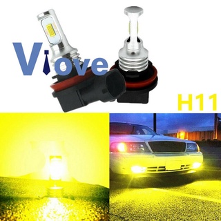 ชุดหลอดไฟตัดหมอก LED H11 H8 H16 80W 4000LM 3000K สีเหลือง