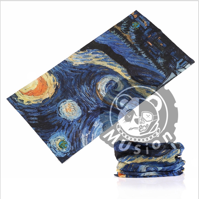 Musion ผ้าบัฟ ผ้าคลุมหน้าอเนกประสงค์ กันแดด พิมพ์ลาย Van Gogh