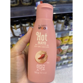 มายองเนส รสเผ็ด ตรา ฮาร์ทตี้สปูน 130g. Hot Mayo ( Heartyspoon) ฮอท มาโย