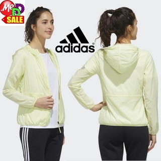 Adidas - ใหม่ เสื้อแจ็คเก็ตมีฮู้ดกันลม สำหรับใส่ออกกำลังกาย ADIDAS WIND JACKET FT2885 FL1854