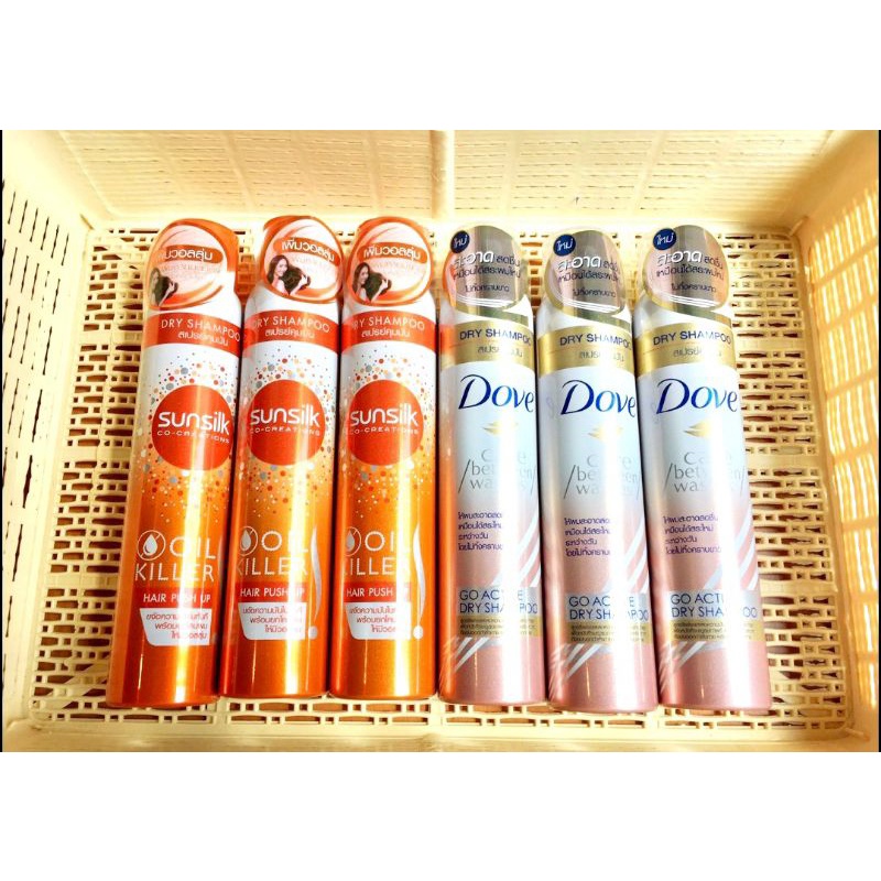 DRY SHAMPOO สเปรย์คุมมัน 180ml(SUNSILK/DOVE)