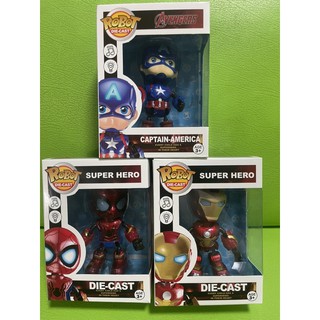 Robot die cast หุ่นยนต์ avenger spider man captain America ironman สไปเดอร์แมน กัปตันอเมริกา ไอรอนแมน โมเดล มีเสียงมีไฟ