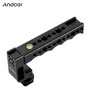 Andoer Camera Handle Grip พร้อมฐานรองเท้าแบบ Dual Cold Shoe Base