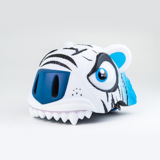 Crazy Safety หมวกกันน็อคจักรยานสำหรับเด็ก ลายเสือขาว White Tiger (49-55 cm.)