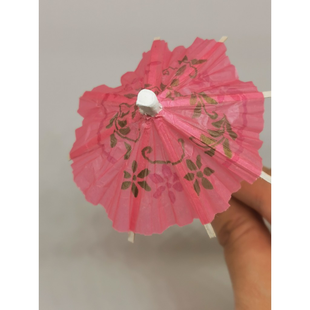 ร่มกระดาษจิ๋ว มีหลายแบบ กาง-พับได้ ร่มจิ๋ว ร่มตกแต่งผลไม้ ของจิ๋ว ของตกแต่งบ้านตุ๊กตา - รูปที่ 4