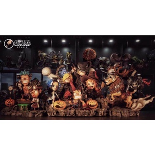 Mugiwara Gang Halloween scene สเกล SD + Diorama กลุ่มหมวกฟางทั้งกลุ่มฉากฮัลโลวีน 