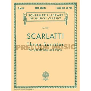 (Double Bass and Piano) THREE SONATAS Schirmer Library of Classics Volume 1873 (HL50262450)