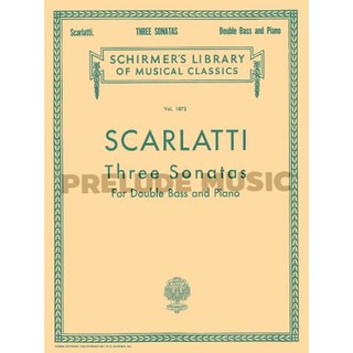 (Double Bass and Piano) THREE SONATAS Schirmer Library of Classics Volume 1873 (HL50262450)