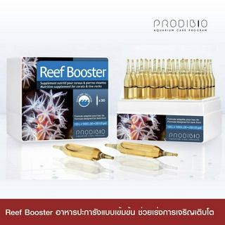 Prodibio Reef Booster, อาหารปะการังและหินเป็น แบบเข้มข้น ช่วยเร่งการเจริญเติบโตของปะการังในตู้ปลาทะเล (1 กล่อง, 30 หลอด)