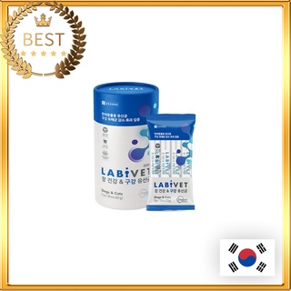 [ChongKunDang Bio] Labivet Gut Health + Oral Health Probiotics For Pet โปรไบโอติกสุขภาพช่องปาก 2 กรัม 30 ชิ้น สําหรับสัตว์เลี้ยง│อาหารเสริม สไตล์เกาหลี สําหรับสัตว์เลี้ยง สุนัข แมว