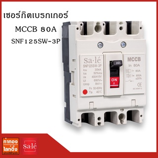 เซอร์กิตเบรกเกอร์ 3 เฟส MCCB 80A SNF125SW-3P (3P/80A)