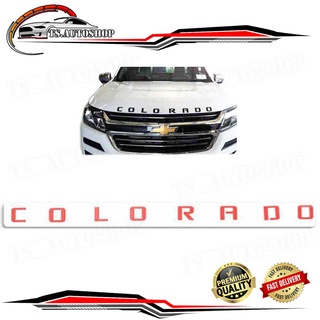 โลโก้ COLORADO LOGO COLORADO ติดฝากระโปรงหน้า สีแดง