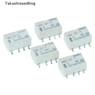 (Takashiseedling) ขายดี รีเลย์สัญญาณ dc 5v smd g6k-2f-y 8pin สําหรับรีเลย์ omron 5 ชิ้น