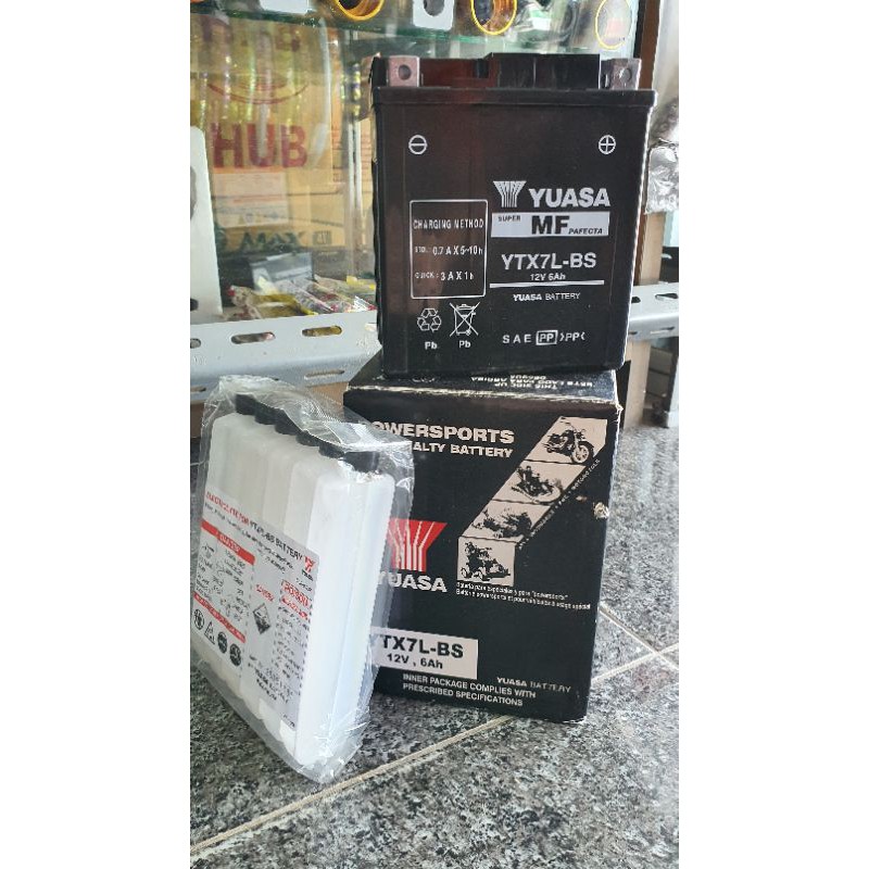 แบต YTX7L-BS แห้ง (แยกน้ำ) YUASA แท้ HONDA CB