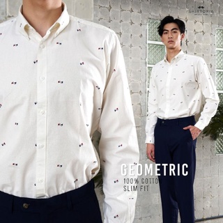 Shirtoria เสื้อเชิ้ตผู้ชายแขนยาว ลายgeometric