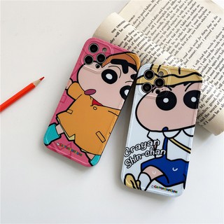 เคสซิลิโคน เคสไอโฟน iPhone 14 Pro Max iPhone 13 Pro Max iPhone 12 Pro Max iPhone 11 Cute Cartoon เครยอนชินจัง Crayon Shin Chan Soft Silicone Case