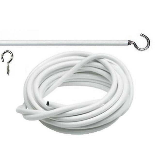 ลวดแขวนผ้าม่าน ลวดใส่ม่าน ลวดสลิง ลวดผ้าม่าน ลวดแถมขอเกี่ยว - รูปที่ 2