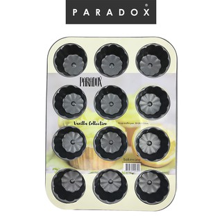 Paradox 12cup muffin pan พาราด็อกซ์ พิมพ์อบขนมไว้พระจันทร์ 12 ถ้วย 35×26.5×2.5 ซม.