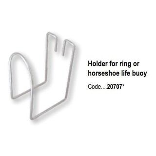 ห่วงเก็บห่วงชูชีพและตัวยึด Holder for ring or horseshoe Life buoy and Connector [Lalizas - 20707. 90154]