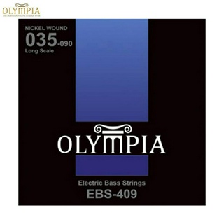 Olympia® EBS-409 สายกีตาร์เบส 4 สาย สายเบส แบบ Nickel Wound ของแท้ 100% (Long Scale, 0.035 - 0.090)